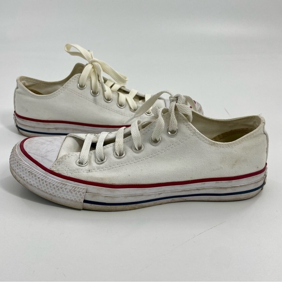Women’s Converse Chuck Taylor Canvas Classic Low Top White Lace Up Sneaker 7.5 - Picture 3 of 10